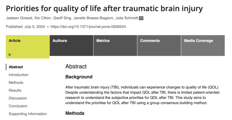 Priorities for quality of life after traumatic brain injury 768x399